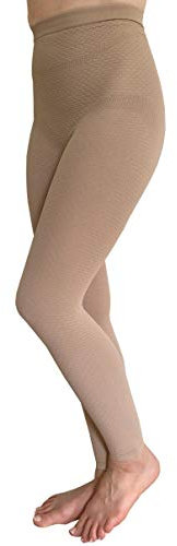 Bioflect® Compression Leggings with Bioactive Raised Massaging Knit - for Support and Comfort - Sand XL