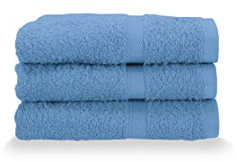 Gabel Gästehandtücher, Frottee, aus Reiner Baumwolle, hydrophil, 40 x 60 cm, Bluette, 3-teiliges Set