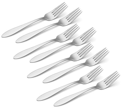 Oneida H014008C Taylor Everyday Flatware Dinner Forks, Set of 8, 18/0 Stainless Steel, Silverware Set
