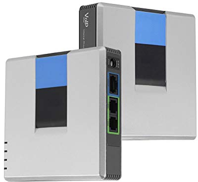 Adattatore per telefono Internet, VoIP Gateway Internet Phone 2 Porte Adattatore Cavo SIP RJ45 per PAP2T(Spina UE)