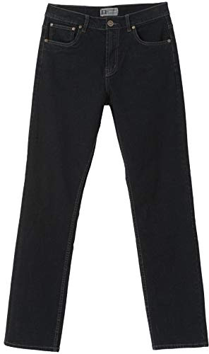 Rayon Hommes Le Regular Pantalon Jeans pour Homme Extensible avec Elasthanne Disponible en Grande Taille 5 Poches Coupe Droite Regular Coloris Noir Attention Taille FRANÇAISE 48FR- 38W/34L US