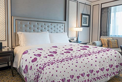 IlGruppone Copriletto Estivo Made in Italy 100% Cotone Coperta Leggera Piquet Singolo Matrimoniale Piazza e Mezza - Mongolfiera Lilla - 2 Piazze