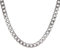 JITNGA Unisex Panzerkette Edelstahl 6Mm Cuban-Ketten-Halskette Breit Kubanische Herrenkette Trend Stahl Kette Venetian Link Kette Link Aus Edelstahl, Länge 50Cm (Silber)