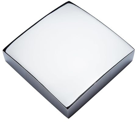 Stair Newel Post Flat Cap Chrome 90mm - Contemporary Flat Square Newel Cap to Fit Newel Post of 90x90mm (Full Cap)