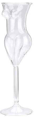 LKPOMI Lot de 2 verres à cocktail transparents en forme de corps pour femme, 177 ml, verres à vin, verres à champagne pour maison, bar, fête