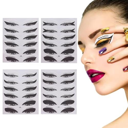 Stencil per eyeliner, stencil per ombretto, adesivi per la guida eyeliner, strumento multifunzionale per il trucco degli occhi da donna, adesivi delicati per principianti