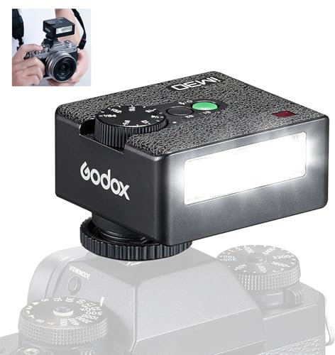 Godox iM30 Godox - Flash de cámara flash GN15 con 7 niveles, CCT 6000 K ± 200 K, flash manual IM 30 para Sony zv1/Sony zve10/Canon/Ricoh gr3/Fuji f1-230 flashes de potencia completa