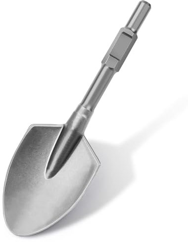 SDS HEX - Scalpello a pala, 138 x 440 mm, attacco esagonale, 30 mm, tipo a punta affilata, con custodia in plastica, martello demolitore compatibile, strumento preciso e robusto per muratura, asfalto