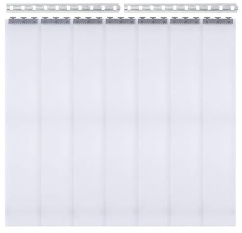Repomanda PVC-dörrgardin, insektsskydd klar – 7 ränder, lamellgardin, 2 mm tjock, 105 x 200 cm, fluggardin, för terrassdörr, lager, verkstad, garage