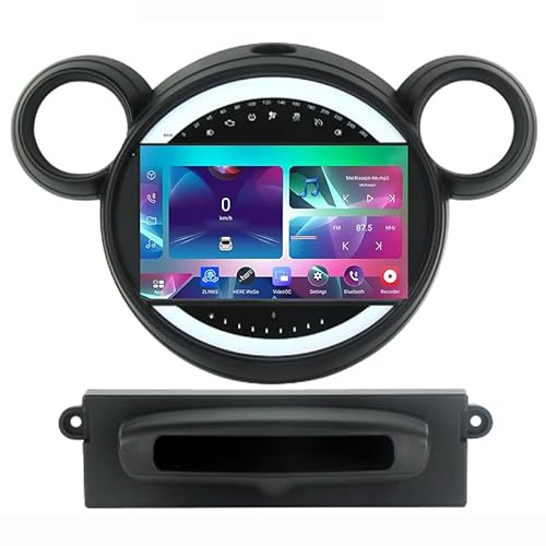 per Mini Cooper R56 R60 2007-2014,Autoradio Android 11 da 9 Pollici,Navigatore GPS,Bluetooth, Supporto 4G,Wi-Fi,Bluetooth,Mirror Link,Lettore Multimediale Video,Collega e Usa,T6