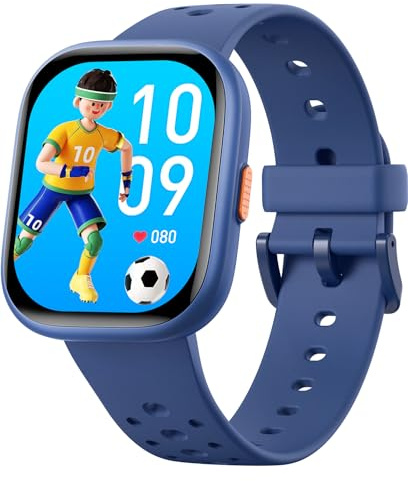 Heroange Kids Smart Watch for Girls Boys,IP68 Waterproof Kids Fitness Tracker Watch with 1.83 Face,Heart Rate Sleep Monitor,19 Sport Modes,Puzzle Games with APP,Great Gifts for Teens 6+ (Blue)