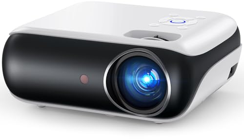 Mini Proyector 4K, HAPPRUN 2025 Upgraded Projector Portátil 1080P Nativo Bluetooth 5.1 A04