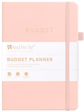 And Per Se Budget Planner, Budget Book with Expense Tracker Notebook, Undated Financial Planner & Monthly Bill Organizer to Manage Your Money - A5 Hardcover (Pale Pink)