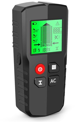 Scanner mural multifonction 5 en 1 détecteur de lignes et de câbles pour localiser et détecter le bois, le métal et les câbles sous tension dans les murs pour les bricoleurs