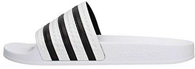 adidas Unisex Adilette Dusch Badeschuhe, Weiß White Black White, 44.5 EU