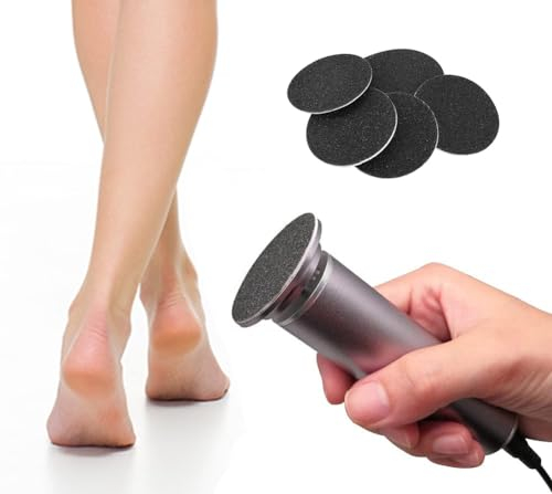 Piedicure Elettrico, Velocità Regolabile, Lima per Piedi Elettrica Professionale Piedi Attrezzi per Pedicure con Cuscinetti di Ricambio (Grigio)