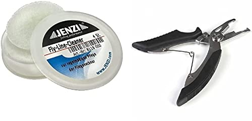 Set: Jenzi Fly-Line C.l.e.a.n.e.r, Fliegenschnur säubern + gratis Angelschere & Petri Heil! Aufkleber