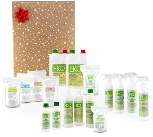 EKO Detersivi Ecologici per la Pulizia della Casa, Idea Regalo Natale - Eko Box Completo (Bucato Marsiglia)