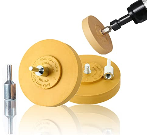 Borrador de Hoja 2pcs 100mm Disco Caucho Coche Removedor Adhesivos Disco para Eliminar Adhesivos amoladoras Rectas adecuadas Destornilladores Eliminar Hojas Decorativas, Pegatinas, residuos Adhesivo