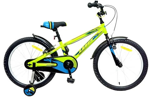 DEPORBIKES Bicicleta 20 Pulgadas niño | Bicicleta niño 6-10 años + Frenos V-Break + Estabilizadores + Cuadro Acero | Segura y Resistente
