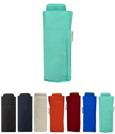 SMATI Mini Compact Folding Umbrella, Pocket size 18cm, Windproof, 200g Ultra Light, Manual, Travel Umbrella, Unisex Umbrella, TURQUOISE colour