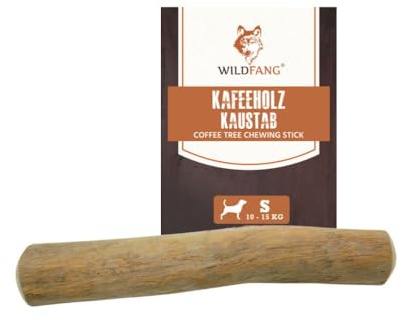 Wildfang® Legno di Caffè Cani, S – Masticativo Resistente per Masticatori Aggressivi, Gioco per la Dentizione dei Cuccioli, Bastoncini in legno di caffè per cani di piccoli (10–15 kg), Conf. da 1