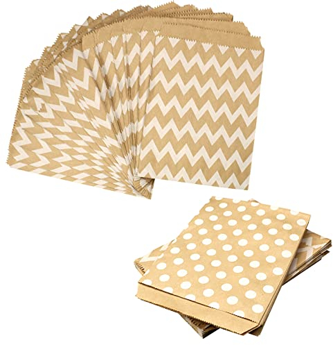 aupawdy 50 Stück candybar tüten hochzeit Papiertüten Geschenktüten bonbon tüten papier geschenktüten kindergeburtstag für Hochzeit Party Geburtstag Decor Event Supplies