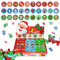 DERAYEE 30 Stück Selbstfärbend Stempelset Weihnachten Stempel Bunt Weihnachtsstempel Sticker für Kinder Weihnachten Brief Dekoration
