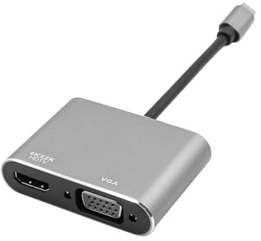 Alnicov USB-typ C till HDMI VGA 2k 4K? Typ C Hub-adapter? USB3.1 Aluminiumlegering + ABS-skal