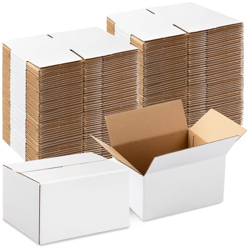 Yeaqee 72 Pcs Shipping Boxes Corrugated Cardboard Small Shipping Boxes for Packaging Mailing Packing Moving Small Business Storage Crafts Gifts(7x5x4 Inch,White)