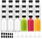 YBCPACK 24 Stück Kleine Flaschen zum Befüllen 60ml Mini Shot Glasflaschen mit Trichter, Etiketten und Stift, Perfekt für Ingwer, schnaps, Likör und andere drinks