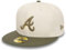 New Era White Crown 59FIFTY Cap Atlanta Braves BEIGE Olive | Größe 7 1/2 | 60cm