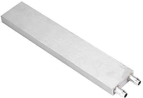 Blocco Radiatore Acqua, Radiatore CPU Alluminio, Raffreddatore Acqua Liquido per PC, CPU, Testa Endotermica, Argento (40x200x12mm)