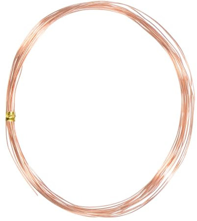 M METERXITY 99,9% Weiche Kupferdraht, 25 Gauge 16FT Reiner Kupferdraht für DIY-Basteln/Schmuckherstellung/Gartenpflanzen/Perlen, Basteldraht [0,45 mm, 5M]