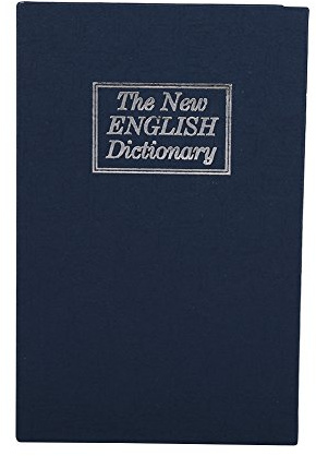 Blocco di sicurezza a forma di dizionario, 1 pezzo, cassaforte, libro segreto, argento liquido, gioielli, armadietto nascosto (password blu)