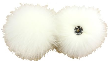KIXZSAZ Pelliccia finta Capelli Soffici Per Pompon Palla Pom Per unico e flessibile fai da te per cappelli e sciarpe Grande Pom Palla Peluche Fai da te Poms , Bianco