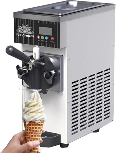 Soft Serve - Máquina de helado comercial con panel LCD, limpieza automática y preenfriamiento para restaurantes y tiendas de postres
