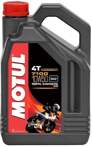 Bidon di olio per moto scooter due ruote Motul 7100 10W50 motore 4T da 4L Nuovo