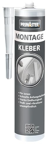 Primaster Montage Kleber 380g Beton- Stein- Styropor- Holz- Fliesenkleber Innen