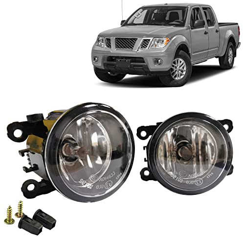 KYYET Front Bumper Driving Fog lights Halogen Lamp Compatible with Nissan Forntier 2005-2019 with Clear Lens