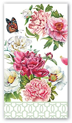Michel Design Works Soft Triple-ply Paper Hostess Napkins, Blush Peony Themed, Perfect for Everday Use and Display, 15 Count