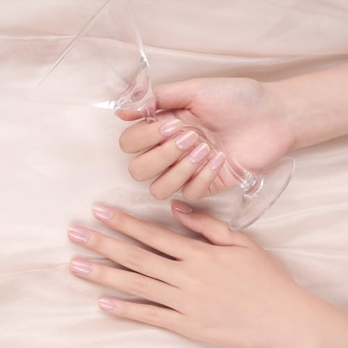 DANNI & TONI Halb ausgehärtete Gel Nagelfolien Transparent Klar Glänzend Einfarbig Gel Nagel Aufkleber, Halbgehärtete Nagelfolie, Nagelaufkleber Nagelsticker Nageldesign Wraps (28 Aufkleber)