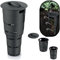 Compostiera da giardino sotterraneo, 11 l, colore antracite, plastica, altezza 53 cm, cestino per compost