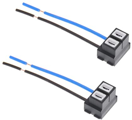 CGEAMDY 2 Pièces Auto Support De Ampoule Céramique, Douille De Phare De Voiture, H7 Prise Femelle Pour Connecteur Phare, Conversion Faisceau Câblage, Pour Feux Antibrouillard(Bleu et Noir)
