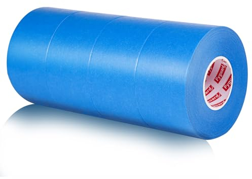 Fyguard 4 Rolle Malerkrepp, 50m x 48mm Kreppband Blau Maler Klebeband Masking Tape Abklebeband Maler Universal für Malerarbeiten Renovierungen Handwerke