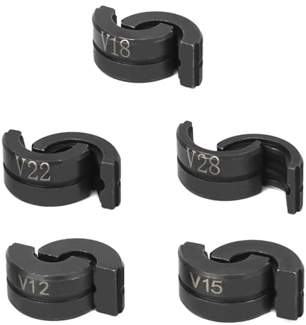 QWORK pressbackar V-kontur, V12/15/18/22/28 mm kontur för presstång kopparrör