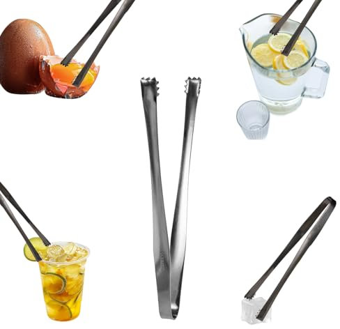 Ei Chalaza Entferner, Edelstahl-Ei Chalaza Zange Eiszange Unverzichtbares Küchengerät für Köche und Bäcker(Schwarz)