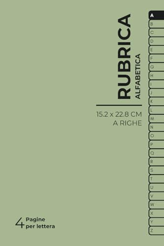 Rubrica Alfabetica: Quaderno A-Z per Password, Appunti e Idee - Copertina Design Moderno