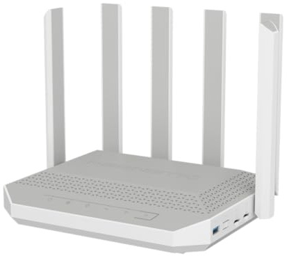 Keenetic Hero 5G - AX3000 Mesh Wi-Fi 6 5G-modemrouter med 2 SIM-kortplatser, en 1×2.5G och 4×1G Smart Switch och multifunktionella USB 3.0- och 2.0-portar