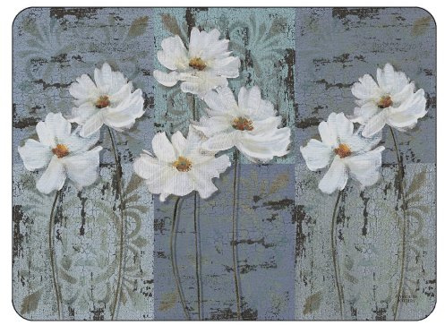 Plymouth Pottery - White Poppies Placemats - Set of 6